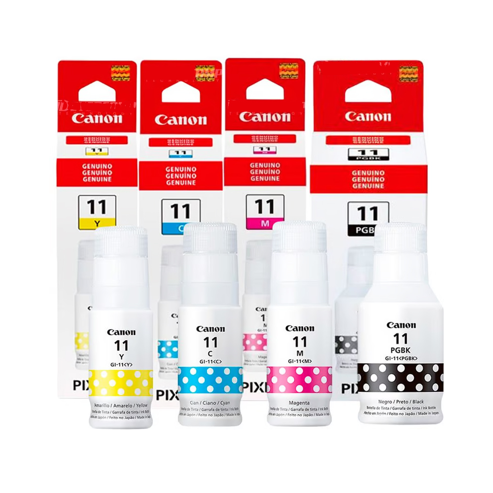Kit De Tinta Canon GI-11 CMYBK G2160, G3160, G3170 Original