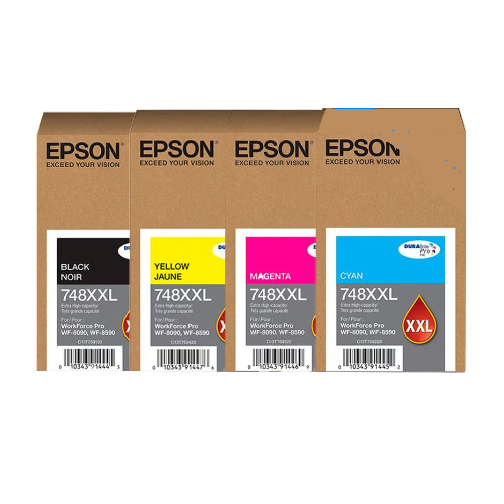 Kit de Tintas T748XXL WF-6090 6590 WF-8590 WF-8090 Original