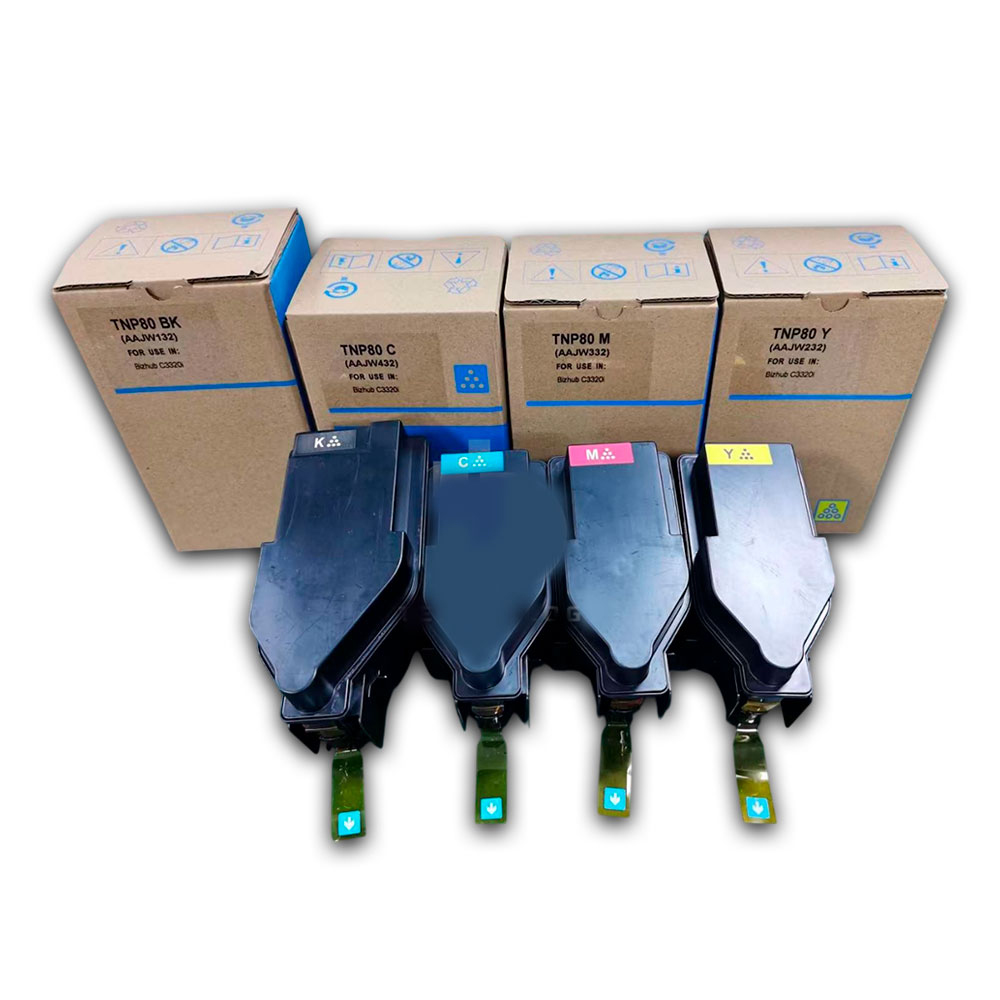 Kit de Toner Konica Minolta Compatible TNP80 Negro y Color C3320i